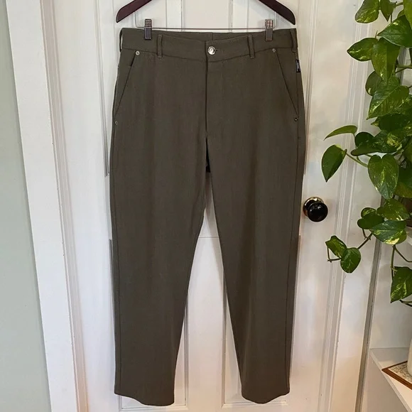 Armani Collezioni Wool Blend Brown Tan Trousers Pants Luxury Designer Minimalist - Picture 1 of 16